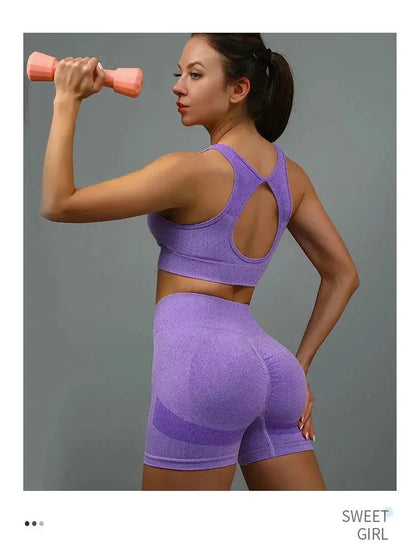 Women High Waisted Yoga Shorts Butt Lifting Tummy Control