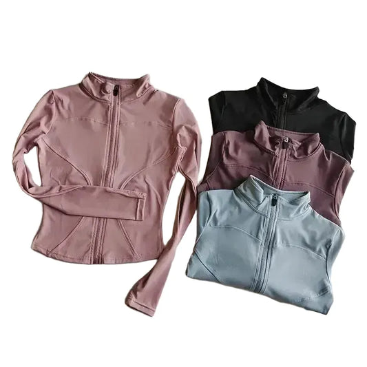 Outdoor Sports Long Sleeve Women Slim Yoga Top For Active