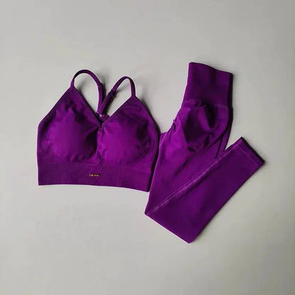 There are new color Peach High-Waisted Hip-Lifting Women's Exercise Suit Shockproof Yoga Fitness Clothes for Running And Styling