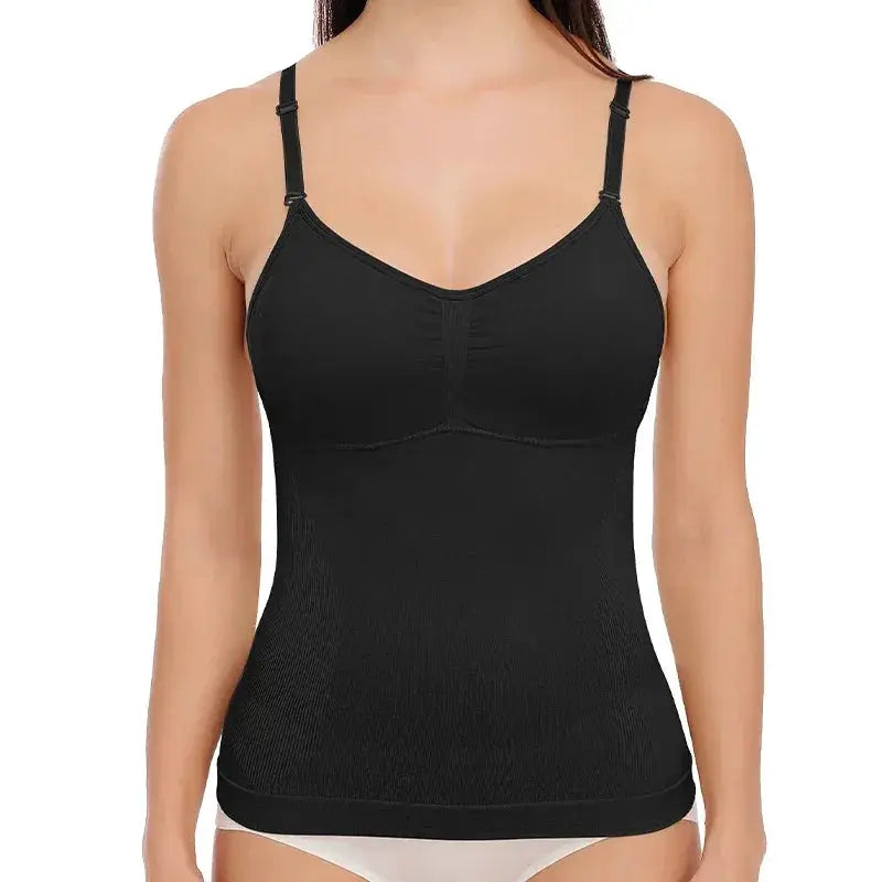 Seamless Plus Size Body Shaper Tank Top With Removable Pads