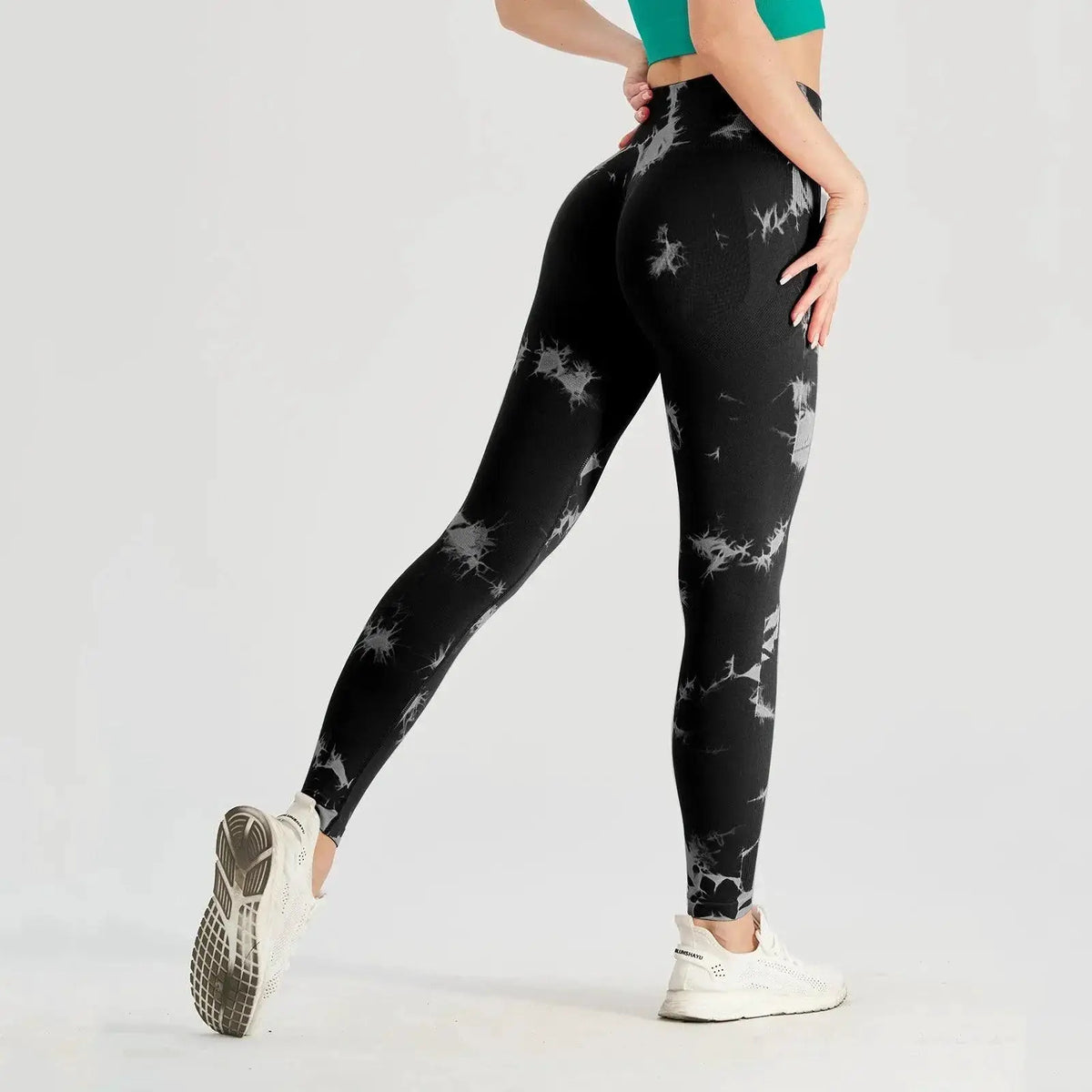 Yoga Leggings Sculpting Tummy Control Butt Lift Tie Dye Bleach