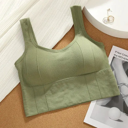 Seamless Women's Fitness Crop Top With Beautiful Back Design