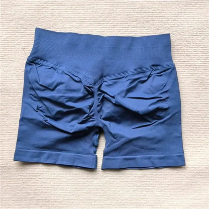 Womens Seamless Scrunch Butt Biker Shorts For Yoga Wear