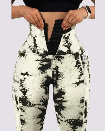 Tie Dye Leggings With Pockets For Women Activewear Pants