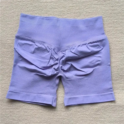 Womens Seamless Scrunch Butt Biker Shorts For Yoga Wear