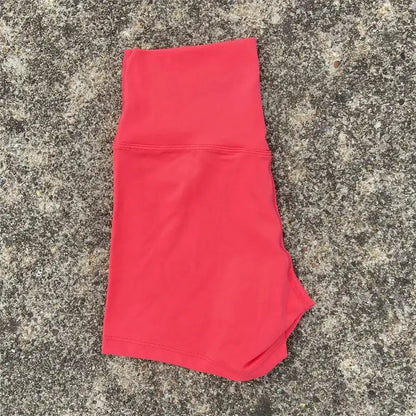 Sexy Solid Color Women Fitness Sport Short High Waist Athletic Yoga Short Leg Cycling Comprehensive Training Jogging Squat Proof