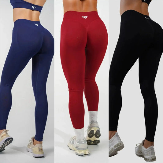 KEEP THAT PUMP Recoil Leggings Fitness Gym Yoga Cycling Seamless Women's Pants Hip Pleated High Waist Tight Scrunch Butt Pants
