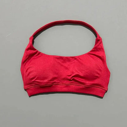 Sports Bra Women Seamless Yoga Halter Bra Top High Support Open Back Bra Fitness Push-up Activewear Workout Gym Underwear