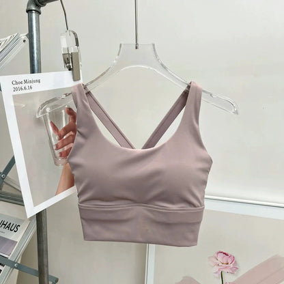 Shockproof High-Intensity Exercise Fitness Bra All-In-One Cup Running Gathered Yoga Beauty Back Breathable Sports Bra for Women