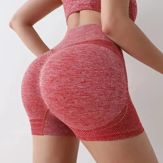 Seamless High Waisted Yoga Shorts Women Butt Lifting Scrunch