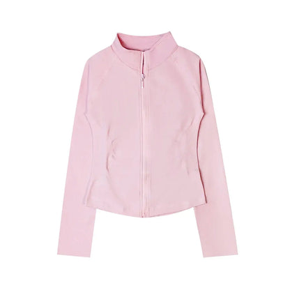 NCLAGEN Woman's Sports Jacket Zip Up Gym Clothes Long Sleeve Workout Seamless Top Speed Activewear Yoga Pilates Running Coats