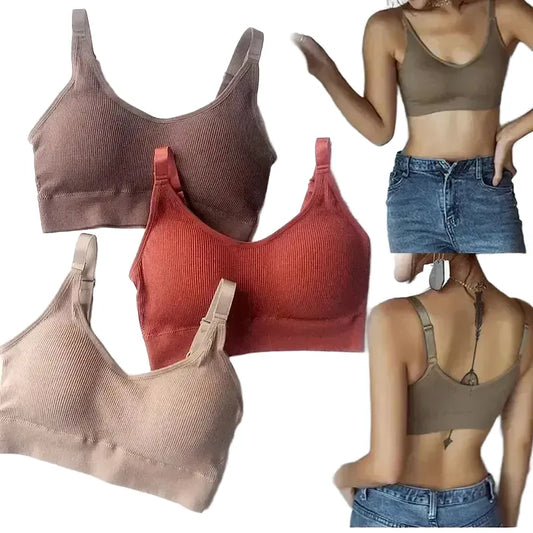 Sexy Women Gather No Steel Ring Lingerie Bra Top Underwear