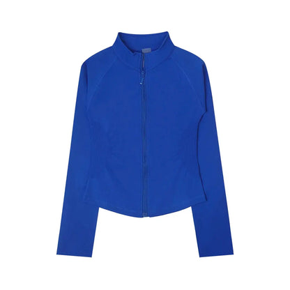 NCLAGEN Woman's Sports Jacket Zip Up Gym Clothes Long Sleeve Workout Seamless Top Speed Activewear Yoga Pilates Running Coats
