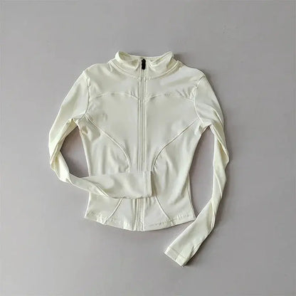 Outdoor Sports Long Sleeve Women Slim Yoga Top For Active