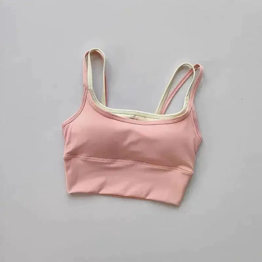 Sports Underwear Bras Top Women's Shockproof Gathering Fitness and Breasts Wearing Yoga Quick-drying Suspender Vests in Summer