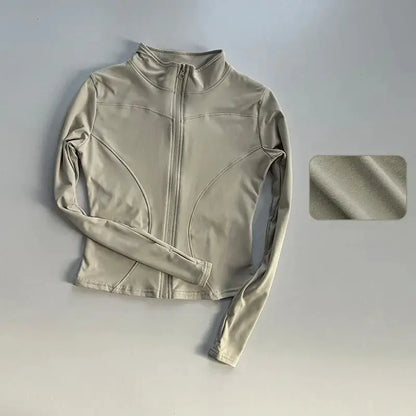 Outdoor Sports Long Sleeve Women Slim Yoga Top For Active