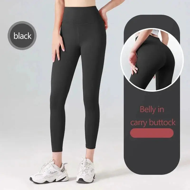 Sculpted Ribbed Yoga Leggings Fashionable High Waist Pants