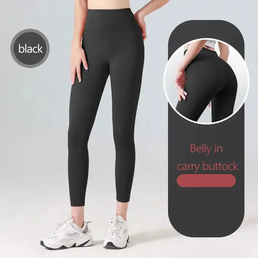 Ribbed Yoga Leggings Women Seamless Tummy Control High Waist