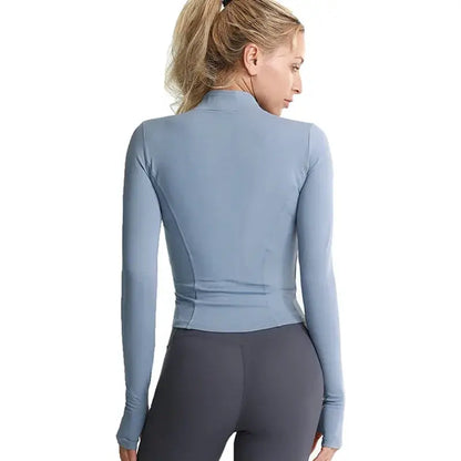 Slim Fit Women's Athletic Jacket With Long Sleeves