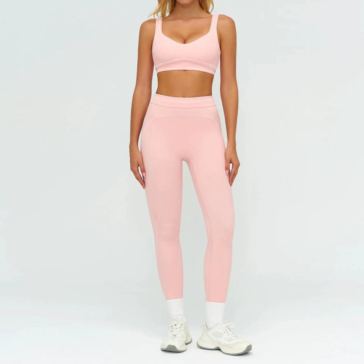 Fitness Suit 2PCS Yoga Set Women's Tracksuit Sports Outfits Gym Running Push Up Sportswear Legging Athletic Wear Workout Clothes