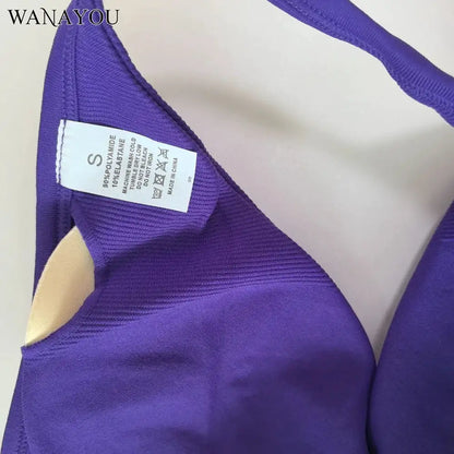 WANAYOU Seamless 2 Pcs Women Yoga Sets Halter Bras Sports Crop Tops Low Waist Scrunch Butt Gym Shorts Tight Quick Dry Leggings