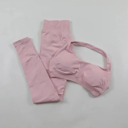 Seamless High Elastic Yoga Set Women 2 Piece Sportswear