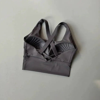 Shockproof High-Intensity Exercise Fitness Bra All-In-One Cup Running Gathered Yoga Beauty Back Breathable Sports Bra for Women