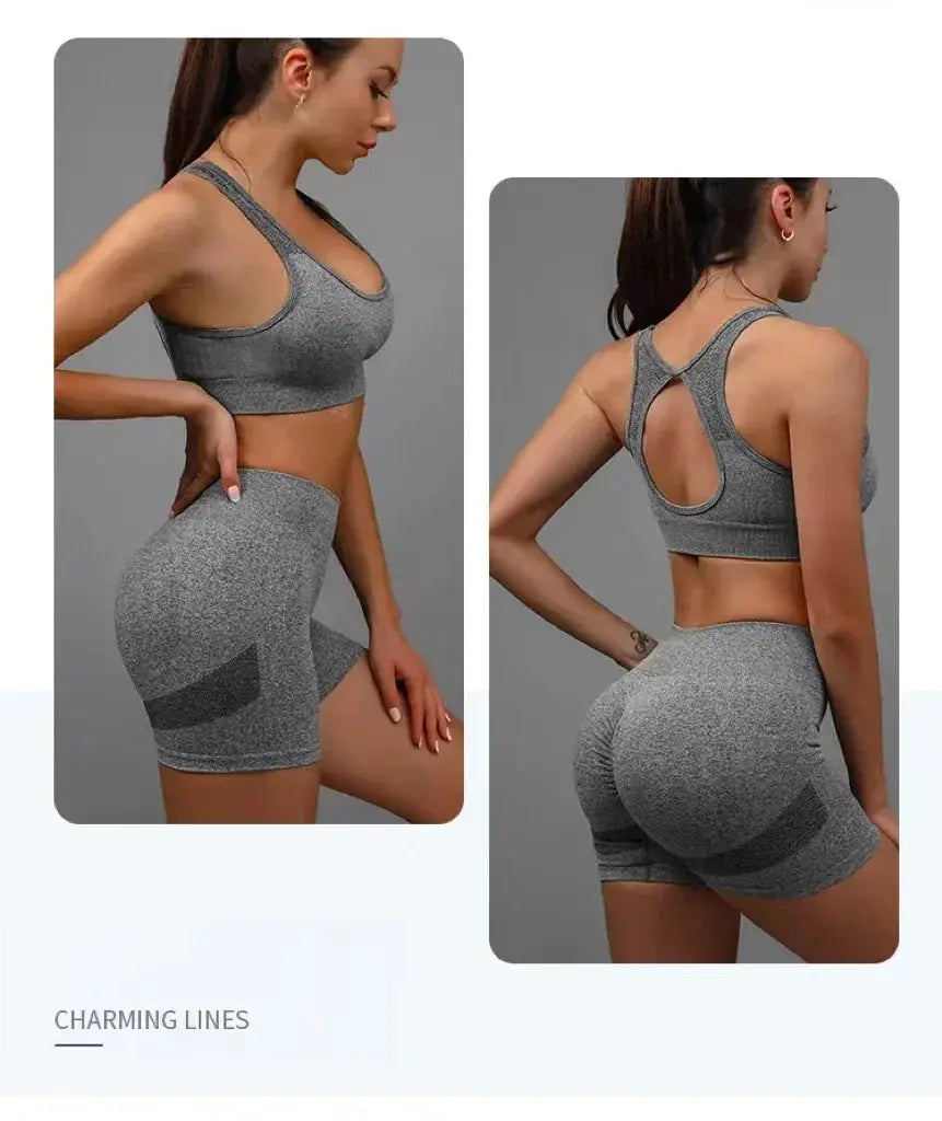 Women High Waisted Yoga Shorts Butt Lifting Tummy Control