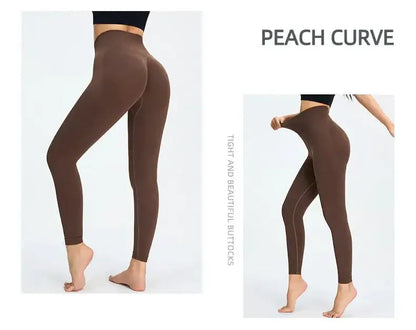 Nude Yoga Pants Women High Waist Seamless Hip Lifting