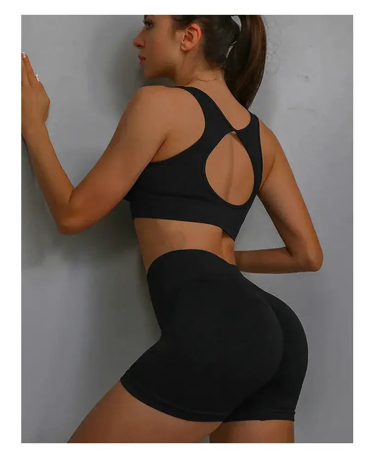 Women High Waisted Yoga Shorts Butt Lifting Tummy Control