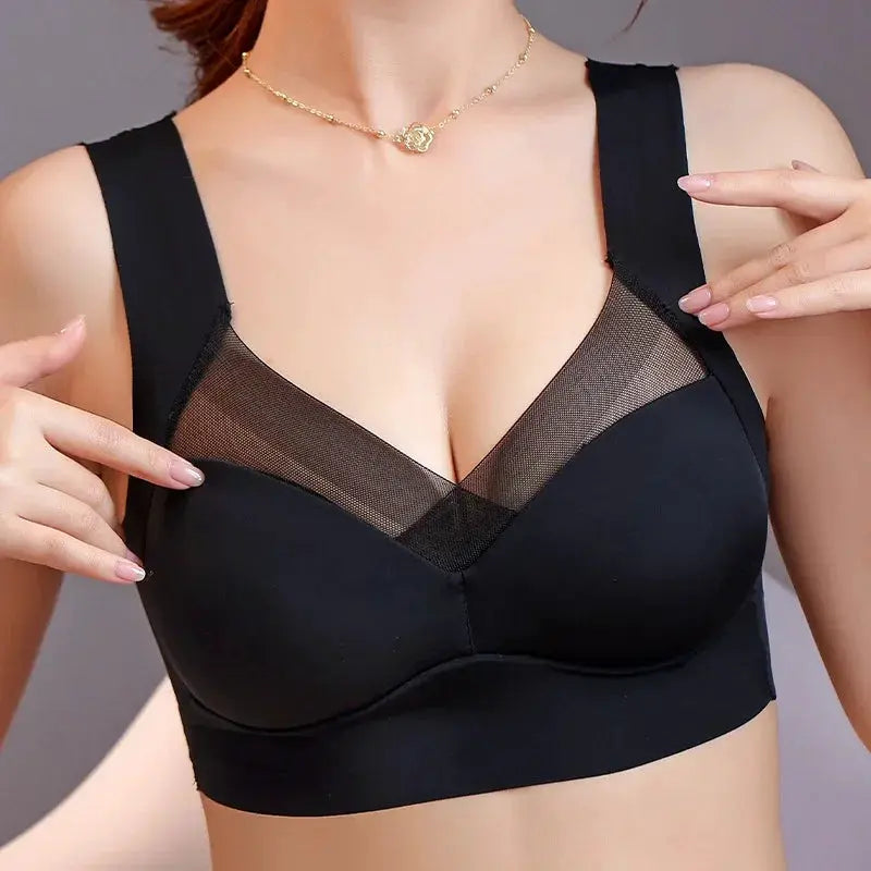One Piece Non Marking Wide Straps Sports Bra Active Women