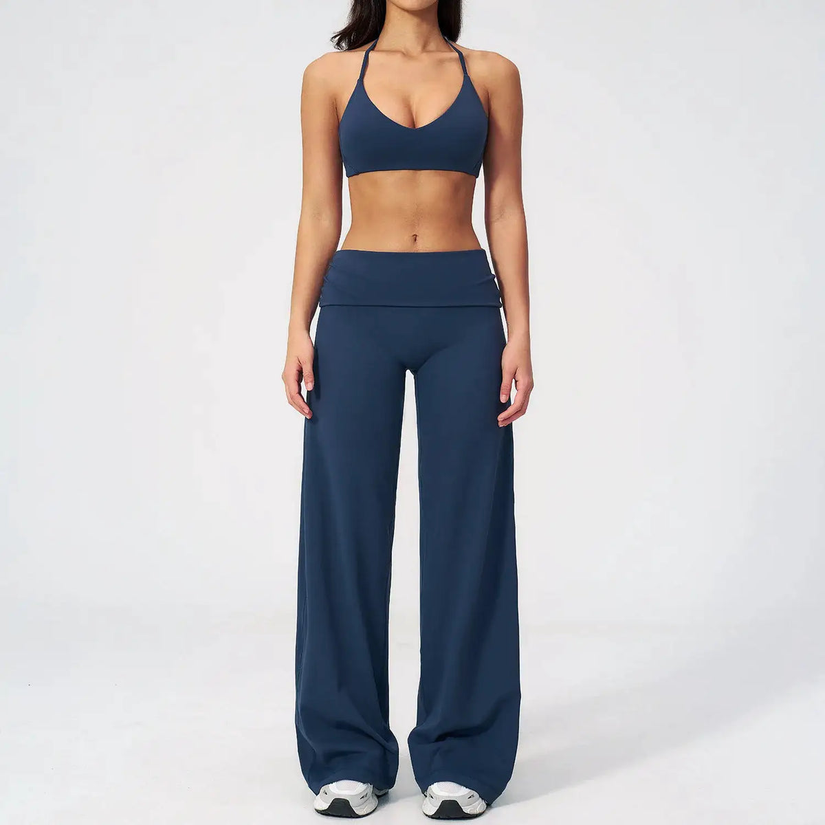 Women's Fitness Set Gym Tracksuit Breathable Sports Bra Flared Trousers Suit Workout Clothing Sportswear Female Athletic Wear