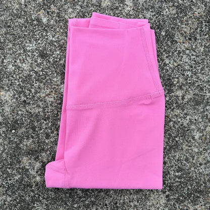 Solid Color Back Waist Pocket High Waist Yoga Legging Women Sport Cropped Pants Butter Athletic Gym Comprehensive Training Jog