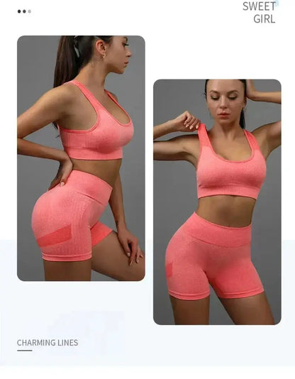 Women High Waisted Yoga Shorts Butt Lifting Tummy Control