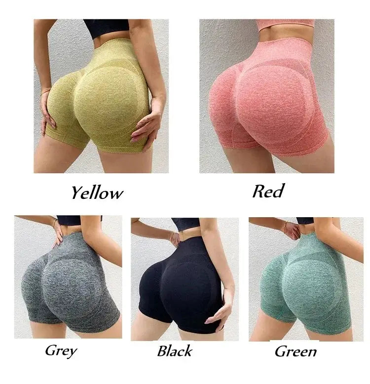 High Waist Women's Yoga Shorts Seamless Fitness Shorts
