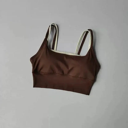 Sports Underwear Bras Top Women's Shockproof Gathering Fitness and Breasts Wearing Yoga Quick-drying Suspender Vests in Summer