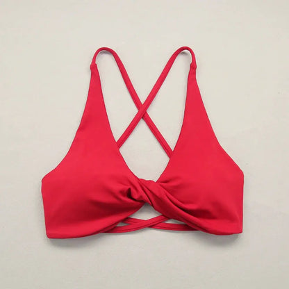 Sexy Slim Shoulder Straps Somfortable High Stretch Sports Underwear Gym Workout Breathable Detachable Yoga Bra