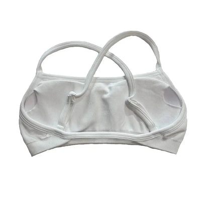 Seamless Backless Sports Bra For Women Medium Support Crop