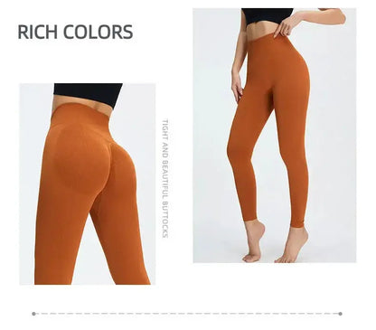 Nude Yoga Pants Women High Waist Seamless Hip Lifting