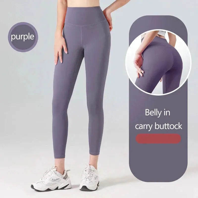 Ribbed Yoga Leggings Women Seamless Tummy Control High Waist