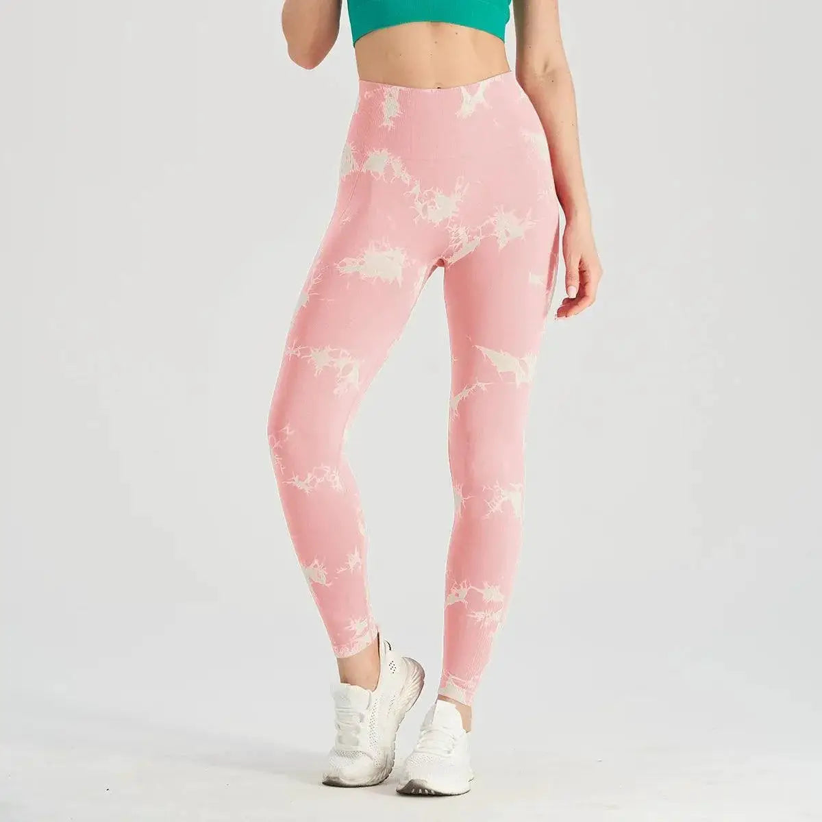 Yoga Leggings Sculpting Tummy Control Butt Lift Tie Dye Bleach