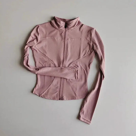 Outdoor Sports Long Sleeve Women Slim Yoga Top For Active