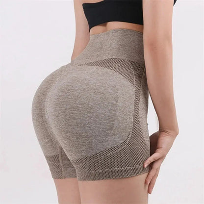 High Waist Women's Yoga Shorts Seamless Fitness Shorts