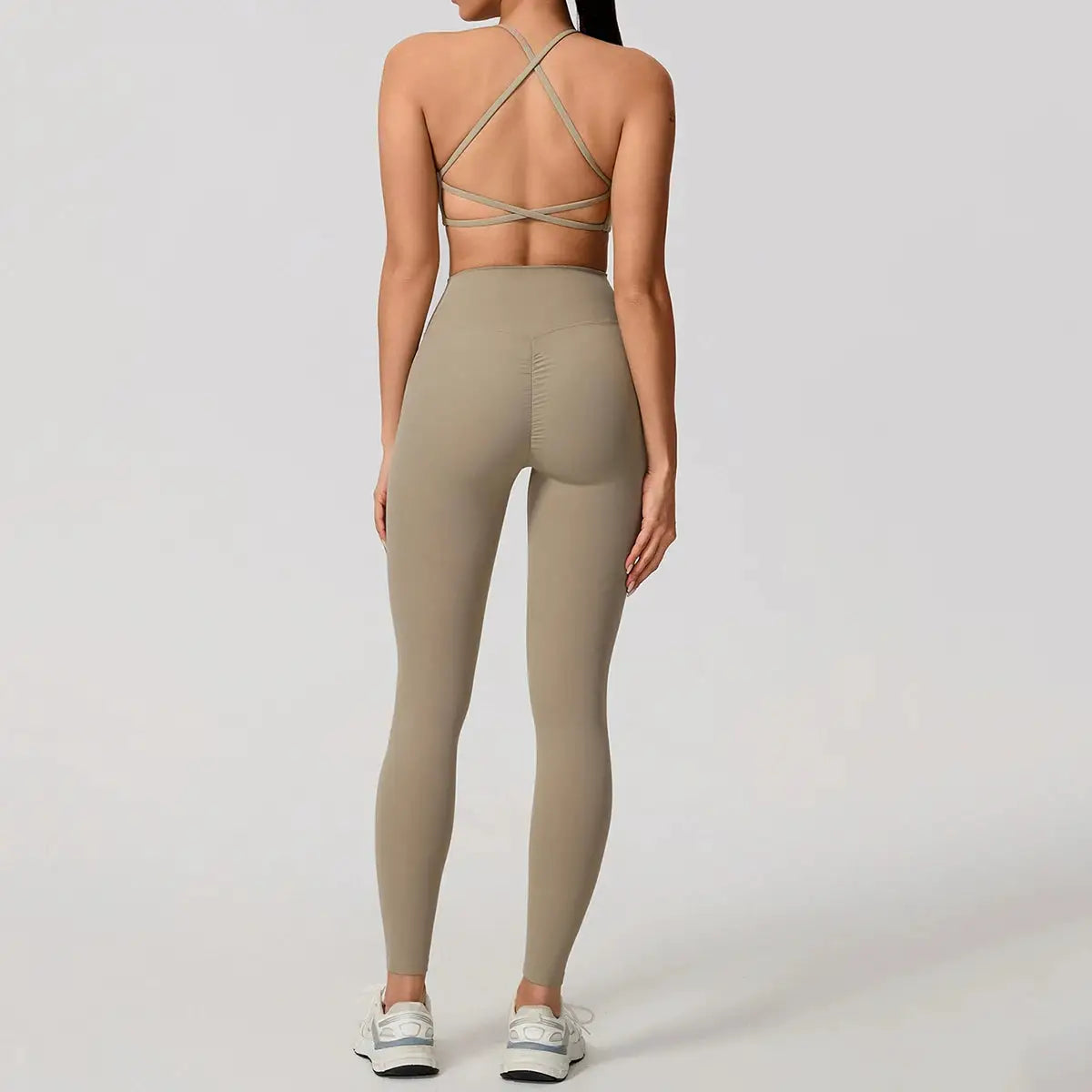 New Summer 2Pcs Women's Quick-Dry Sports Set V-Shaped Bra Female Sleeveless Yoga Outfit Gym Two-Piece Woman Sport Clothes