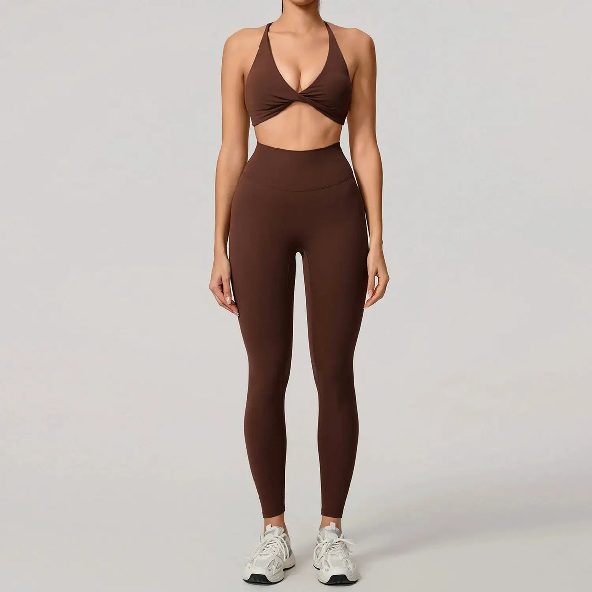 Hearuisavy Summer Yoga Set 2Pcs Women Gym Sportswear Breathable Cross Sports Bra Workout Top High Waist Push Up Fitness Leggings