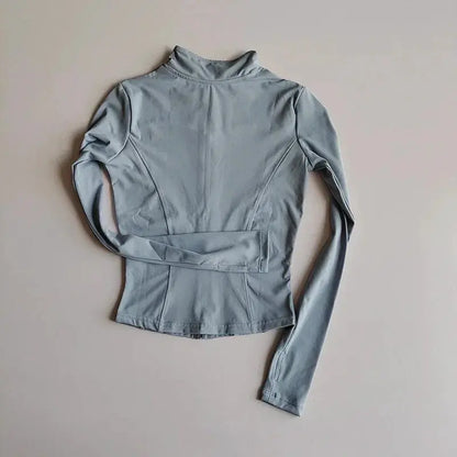 Outdoor Sports Long Sleeve Women Slim Yoga Top For Active