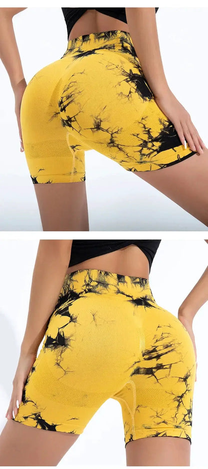 High Waisted Seamless Tie Dye Butt Lift Leggings For Women