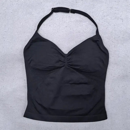 2 Pieces Yoga Set Women Backless Halter Tops High Waist Seamless Shorts Gym Suit Fitness Clothes Sportswear Workout Sets