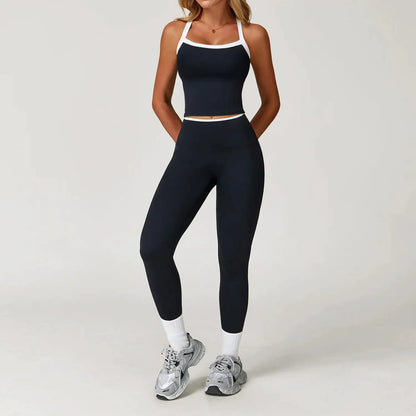 Women's Clothes 2 Pieces Workout Tracksuit Yoga Set Sportswear Gym Clothing High Waist Bell-bottoms Sexy Fitness Bta Sports Suit