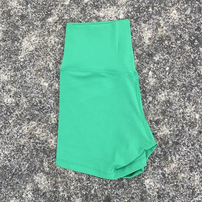 Sexy Solid Color Women Fitness Sport Short High Waist Athletic Yoga Short Leg Cycling Comprehensive Training Jogging Squat Proof